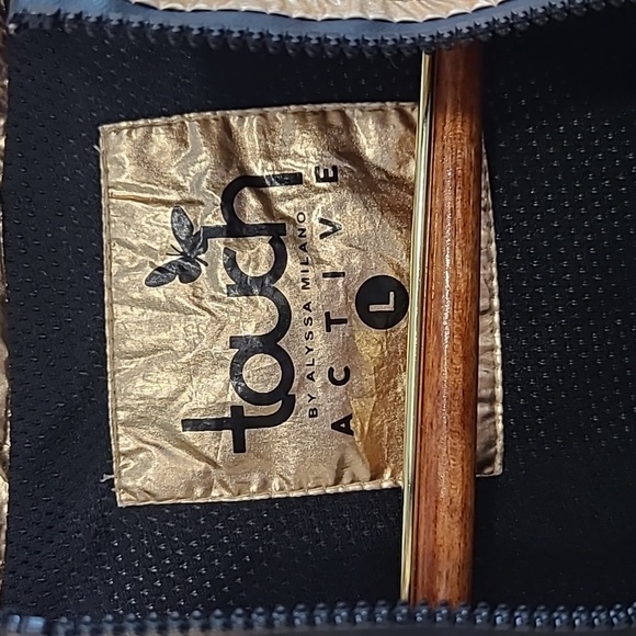 LA Kings NHL Gold Foil Windbreaker Jacket Large Touch Active Alyssa Milano - Picture 3 of 7